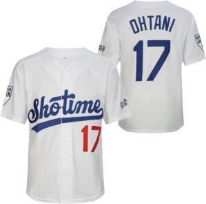 Men’s Shotime 17# Ohtani Baseball Jersey Embroidery Hipster Uniform Hip Hop Shirts