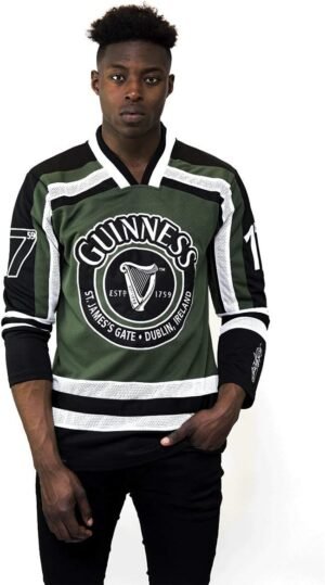Guinness Hockey Jersey Embroidered Polyester Athletic Shirt Official Merchandise Branded Hockey Jersey