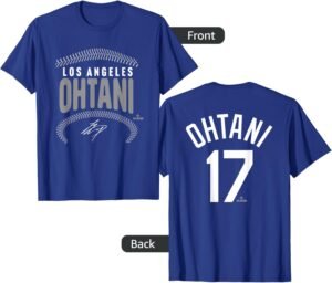 Shohei Ohtani Los Angeles Name & Number (Front & Back) MLBPA T-Shirt