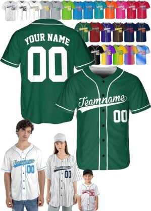 Custom Baseball Jersey – Personalized Baseball Shirt Sport Uniform for Men Women Adult Boy – Customized Make Your Own Jerseys