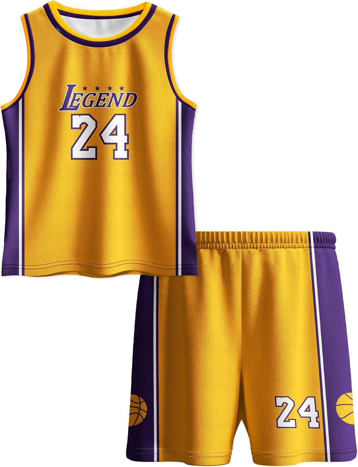 Kids Basketball Jerseys Classic Mesh Sleeveless Shirt for Boys Training Athletic 5-12 Years