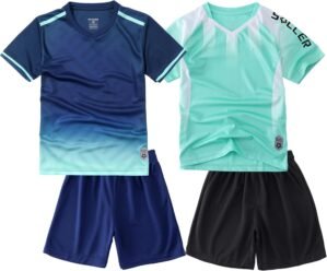 M2C Boys 2-Pack Jersey Soccer Knit Set Sport Team Uniform Shirt and Shorts