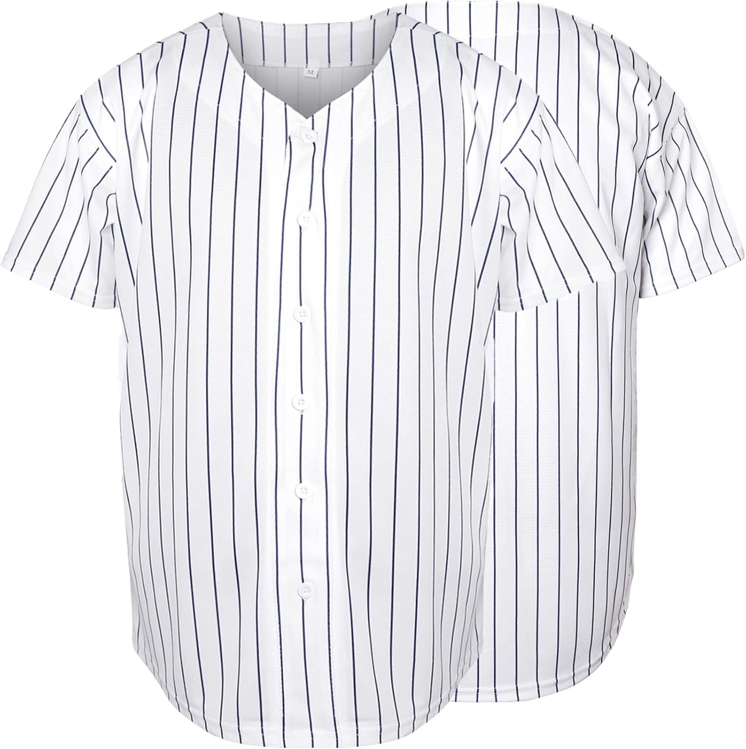 MESOSPERO Plain Button Down Blank Baseball Jersey Short Sleeve Hipster Hip Hop T Shirts