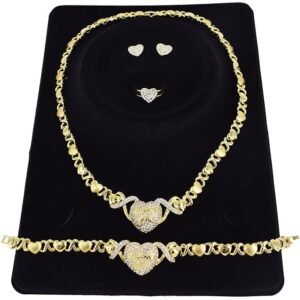 Giffor Jewellery Lady 14K Gold Filled Jewelry sets for Women Bracelets Necklaces With Earrings Gifts