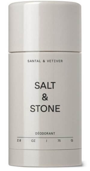 SALT & STONE Aluminum Free Deodorant | Extra Strength 48 Hour Protection for Women & Men | Made with Seaweed Extracts, Shea Butter & Prebiotics (Santal & Vetiver)