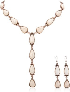Rustic Couture’s Western Necklace Earrings Jewelry Set for Women