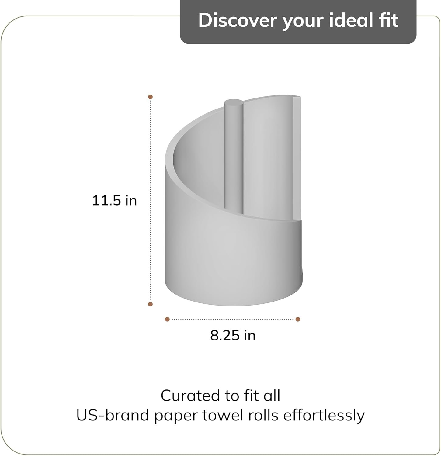 Anji Mountain Paper Towel Holder Countertop with Mango Wood Round Base and Iron Holder,Holder Stand for Kitchen Roll Organize,Wooden Paper Towel Holder for Kitchen Dining Table Home Decor - Image 7