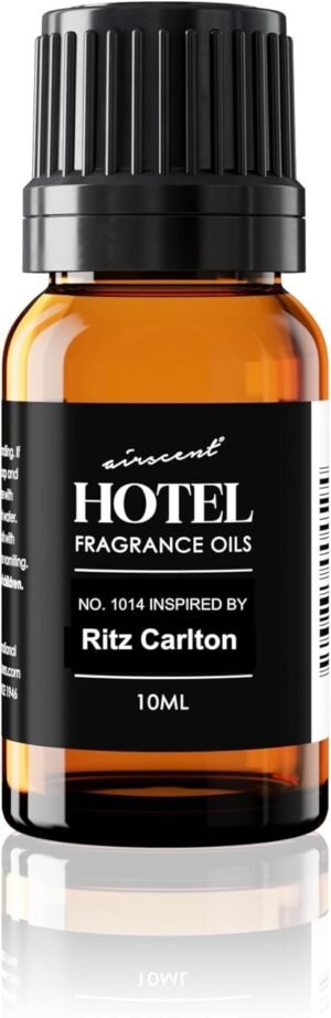 AirScent Hotel Diffuser Oil Inspired by The Ritz Carlton Hotel Scent – Premium Fragrance Oil No. 1014 for Ultrasonic and Waterless Diffusers and Crafting – 10 mL, 0.34 fl oz Glass Dropper Bottle