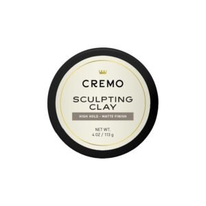 Cremo Mens Hair Clay, Premium Barber Grade Sculpting Clay for Hair Styling, High Hold, Matte Finish, 4 Oz