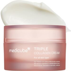 medicube Triple Collagen Cream – Hydrating & Firming Moisturizer with Hyaluronic Acid, Premium Elastin, Shea Butter – Wrinkle Care & Boosts Elasticity – Korean Skincare, 1.69 oz