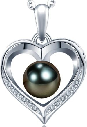 Mothers Day-Gifts for Wife Her Mom Couple Women-Wedding Birthday Anniversary Fine Jewelry-Wife Grandma Valentine’s Christmas Day Gifts,Tahitian Pearl Necklace