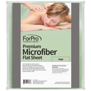 ForPro Premium Microfiber Flat Sheet, Sage