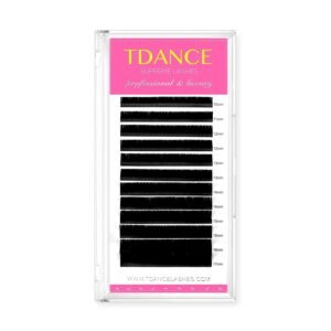 TDANCE Premium CC Curl 0.15mm Thickness Semi Permanent Individual Eyelash Extensions Silk Classic Lashes Professional Salon Use Mixed 10-17mm Length In One Tray (CC-0.15,10-17mm)