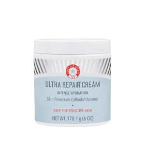 First Aid Beauty – Ultra Repair Cream, Intense Hydration Whipped Colloidal Oatmeal, Clinically Proven to Strengthen Skin Barrier in 7 Days & Helps Relieve Eczema, Luxury Face & Body Moisturizer, 6 oz