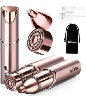 Facial Hair Remover for Women(Gen 3 Pro), Eyebrow Facial Trimmer, Luxury 2 in1 Hair Removal Device for Face, Lip, Nose, with Replacement Heads