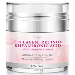 Face Moisturizer for Women Anti Aging: Wrinkle Cream with Retinol Collagen and Hyaluronic Acid for Mature and Aging Skin – Facial Moisturizer for Older Women Over 50 and 60 1.7 fl. oz.