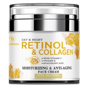 Retinol Cream for Face Anti Aging: Wrinkle Cream for Face Neck with Collagen Hyaluronic Acid – Night Moisturizer for Men Women – Facial Skin Care Gifts for Mom Dad Sister
