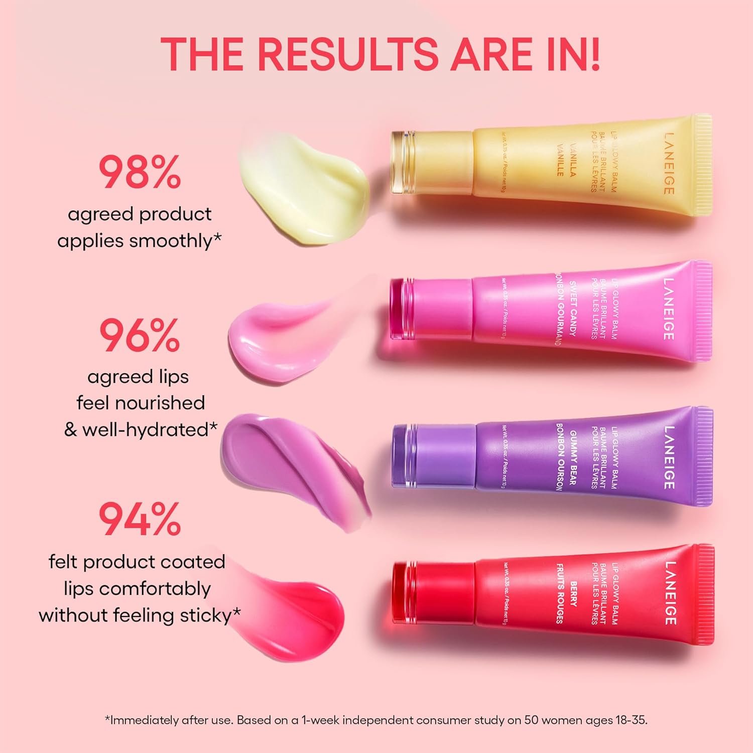 LANEIGE Lip Glowy Balm: Hydrate, Glossy, Lightweight, Moisturize & Tint with Shea Butter - Image 3