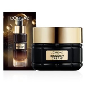 L’Oreal Paris Age Perfect Anti-Aging Midnight Cream, Face Moisturizer to Reduce Wrinkles and Firm Skin, 1.7oz + Serum Sample