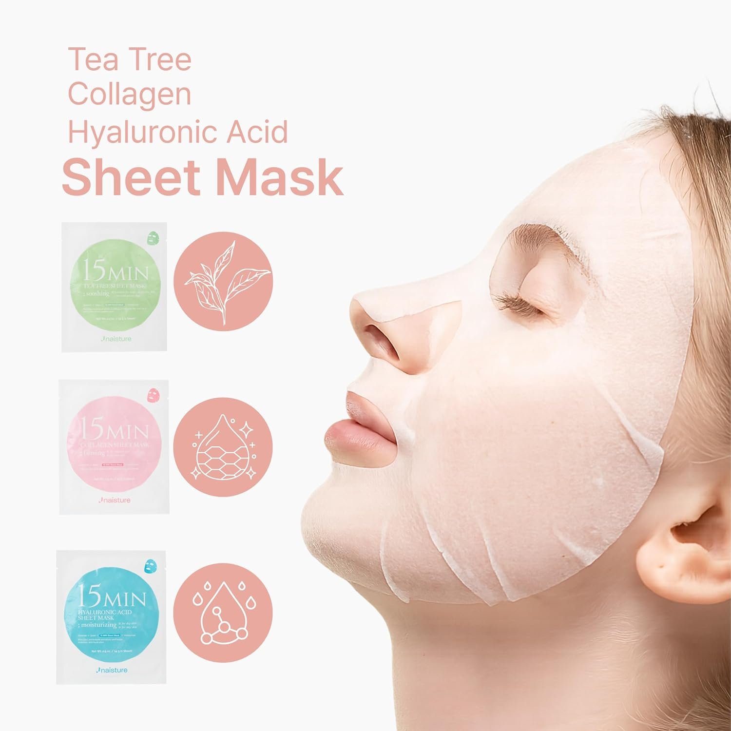 15 Min Pamper Me Kit by Naisture – Korean Spa and Skincare Kit for Women with Hair Mask, Hand and Foot Masks, Eye Mask, and Face Masks - Image 4