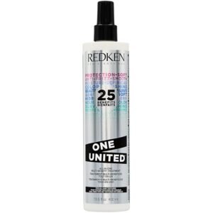 Redken One United All-In-One Leave In Conditioner – Multi-Benefit Treatment For All Hair Types, Heat Protectant Spray, Paraben-Free