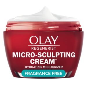 Olay Face Moisturizer, Regenerist Micro-Sculpting Cream for Women, Fragrance-Free – Hydrating, Anti-Aging, Anti-Wrinkle, Firming Skin Care – Hyaluronic Acid, Niacinamide, Amino Peptides, 1.7 Oz