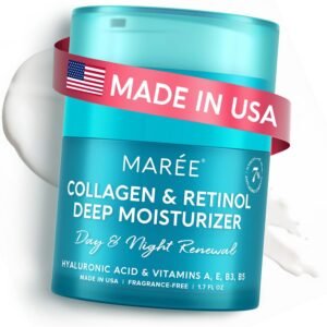 MAREE Face Moisturizer Retinol Cream for Face – Wrinkle Cream for Women – Anti Aging Face Cream – Facial Moisturizer with Collagen – Crema Hidratante Para la Cara for Skin Tightening