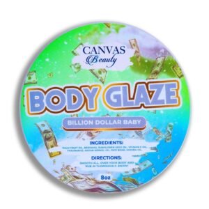Canvas Beauty Body Glaze, Billion Dollar Baby – Clean Cotton & Violet Petals, Moisturizing Non-Greasy Body Butter for Women With Beeswax, Jojoba Oil, and Rice Bran for Soft and Glossy Skin