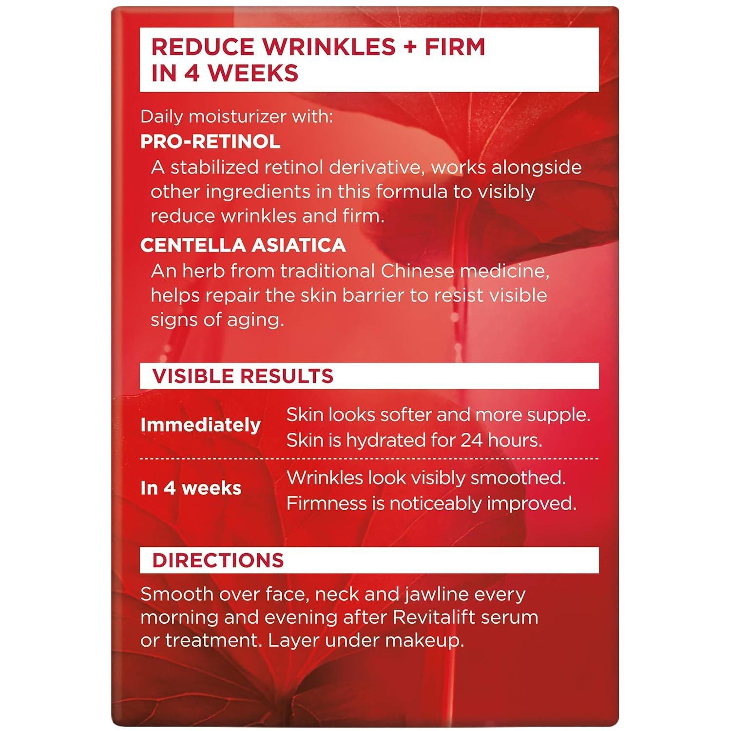 L'Oreal Paris Revitalift Anti-Wrinkle and Firming Face and Neck Moisturizer, Pro Retinol 1.7 oz - Image 3