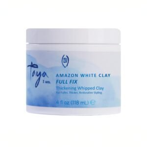 Taya Amazon White Clay, Full Fix Thickening Whipped Cream, 4-in-1 Multi Styling Formula for Thin, Fine and Thinning Hair – Volumizes, Thickens, Texturizes, Strengthens, Conditions and Restores Shine.