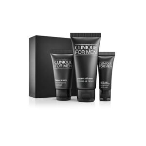 Clinique For Men Starter Kit Set For Daily Age Repair | Face Wash, 1 Fl Oz | Cream Shave, 2 Fl Oz | Anti-Age Moisturizer, 0.5 Fl Oz