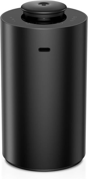 Waterless Essential Oil Diffuser for Home Aromatherapy Scent Diffusers with 3 Countdown Timer Settings or Timer-Off, 3 Mist Levels for Car Room Studio Office, ANX Premium Metal Black