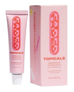 Topicals Faded Brightening and Clearing Serum | Reduces Discoloration Post-Blemish Marks Scars Spots Contains Kojic Acid Niacinamide Dermatologist-tested Vegan Cruelty-Free Fl Oz