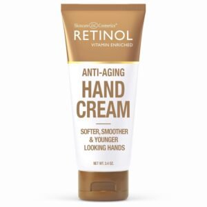 Retinol Anti-Aging Hand Cream – The Original Brand For Younger Looking Hands –Rich, Velvety Hand Cream Conditions & Protects Skin, Nails & Cuticles – Vitamin A Minimizes Age’s Effect on Skin