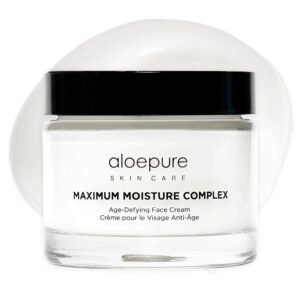Aloette Maximum Moisture Complex, Premium Age Defying Face & Anti Wrinkle Cream, Vitamin E, Shea Butter, Aloevera for All Skin Types, Cruelty Free, 2.3 Oz