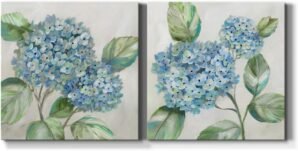 Renditions Gallery Hydrangea Beauty I Wall Art, Premium Gallery Wrapped Canvas Decor, Ready to Hang, 24 in H x 24 in W, Made in America Print