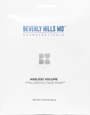 Beverly Hills MD Ageless Volume Hyaluronic Face Mask- Reduce Appearance of Wrinkles, Anti Aging Formula for Plump, Moisturized Skin- 8 Pack- Hydrating & Firming Gentle Sheet Mask