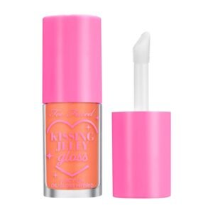 Too Faced Kissing Jelly Lip Oil Gloss | Hydrating Lip Oil + Gloss Hybrid for Instant Moisture and Shine