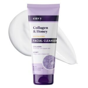 Envy Facial Cleanser with Collagen & Honey – Reduces Fine Lines, Wrinkles & Hydrates Skin – Clean, Cruelty-Free Korean Skin Care for All Skin Types – Dermatologist Tested – 6.76 oz