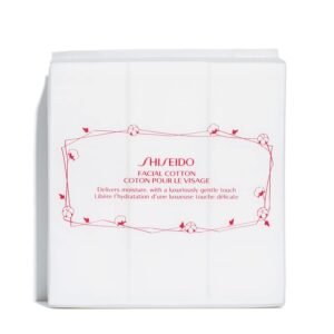Shiseido Facial Cotton Pads – Includes 165 Squares – For Softener Application & Makeup Removal – 100% Natural, Super Soft