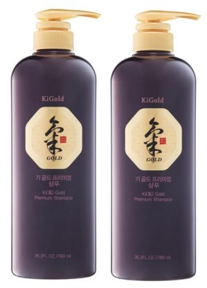 Daeng Gi Meo Ri – Ki Gold Premium Shampoo 2 Set, Promotes Elastic Hair, Prevents Hair Loss, Eliminates Dandruff, 780ml