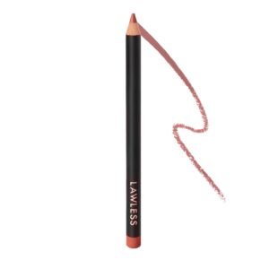 Lawless Forget the Filler Definer Liner – Cinnamon – Premium Lip Liner with Natural Ingredients to Provide a Smooth Look with a Satin Finish, Clean Makeup with Tug-Free Application – 0.04 oz