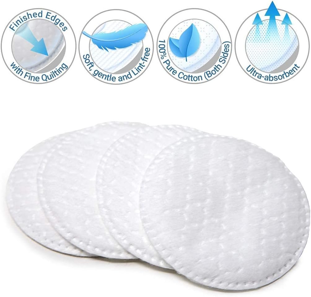 ForPro Premium Stitched Cotton Rounds (7200-Count), 100% Pure Cotton Pads for Removing Makeup, Nail Polish and Cleansing Face, Pack of 72-100 Cotton Rounds - Image 4
