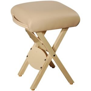 Master Massage Wooden Handy/Folding Massage Stool Cream