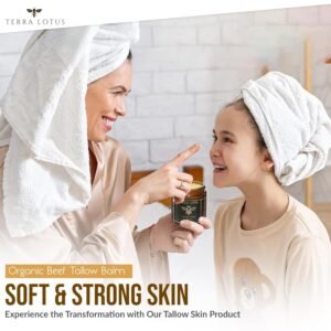 Organic Grass-Fed Beef Tallow Balm with Raw Honey – Moisturizing Cream for Soft, Smooth Skin – Handmade All-Natural Moisturizer (4oz, Citrus)