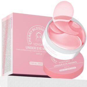 Under Eye Patches Masks – for Dark Circles, Puffiness, Eye bags,and Fine Lines Smoothing Skin Care Treatment with Collagen and Hyaluronic Acid for Women and Men, (60 Pcs) Pink