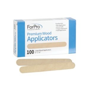 ForPro Professional Collection Premium Wood Applicators, Non-Sterile, Hair Removal Waxing Sticks, Large, 6″ L x .75″ W, 100-Count