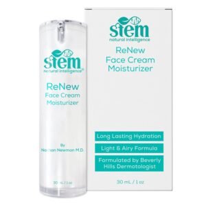 STEM Natural Intelligence ReNew Day Cream, Daily Face Moisturizer Cream, Luxury Facial Moisturizer for Women and Men, Premium Facial Skin Care Products with Antioxidants, Neck and Face Cream, 1 oz