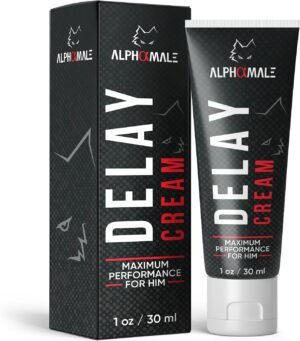 AlphaMale Premium Topical Cream – Skin Comfort & Sensory Support – Fast-Absorbing Delay Cream Formula for Personal Care, Balance & Timing Confidence – Retardantes para Caballeros
