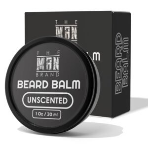 Unscented Beard Balm No Scent 1 oz – Fragrance-free Leave-in Beard Conditioner for Styling